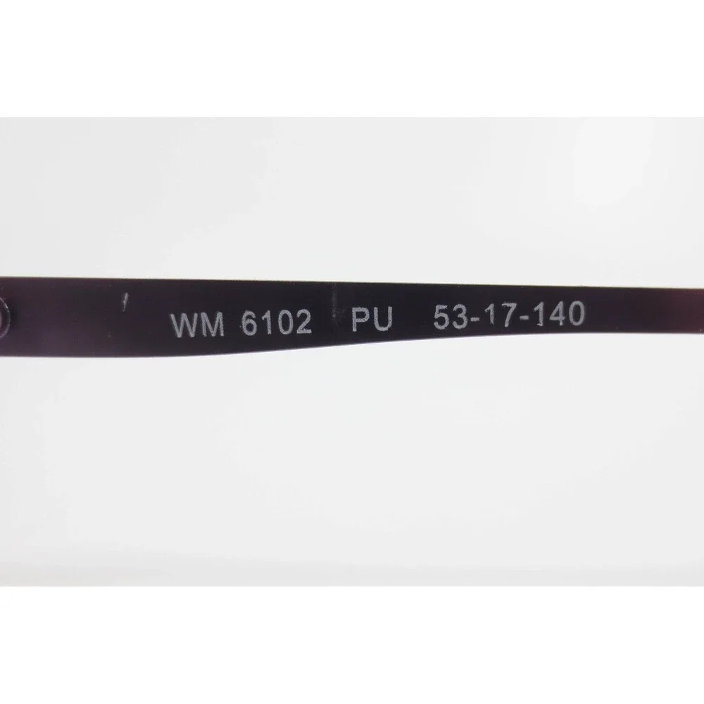 WM 6102 PU Purple Metal Oval Eyeglass Frames 53-17-140 Women Eyewear